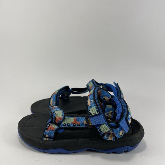 Teva Hurricane XLT2 Active Sandals Little Boy Child Size 8 Strappy Blue Trucks - Picture 3 of 9